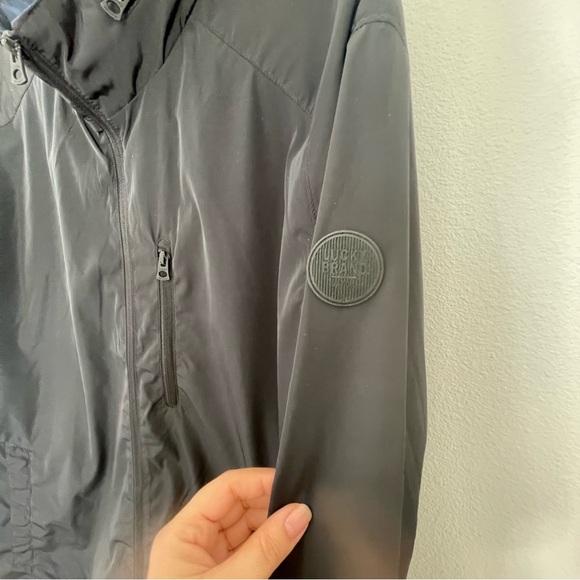 New Lucky Brand Men's Black XL Archer Lightweight Hooded Jacket Outdoor Sz XL - Picture 5 of 16